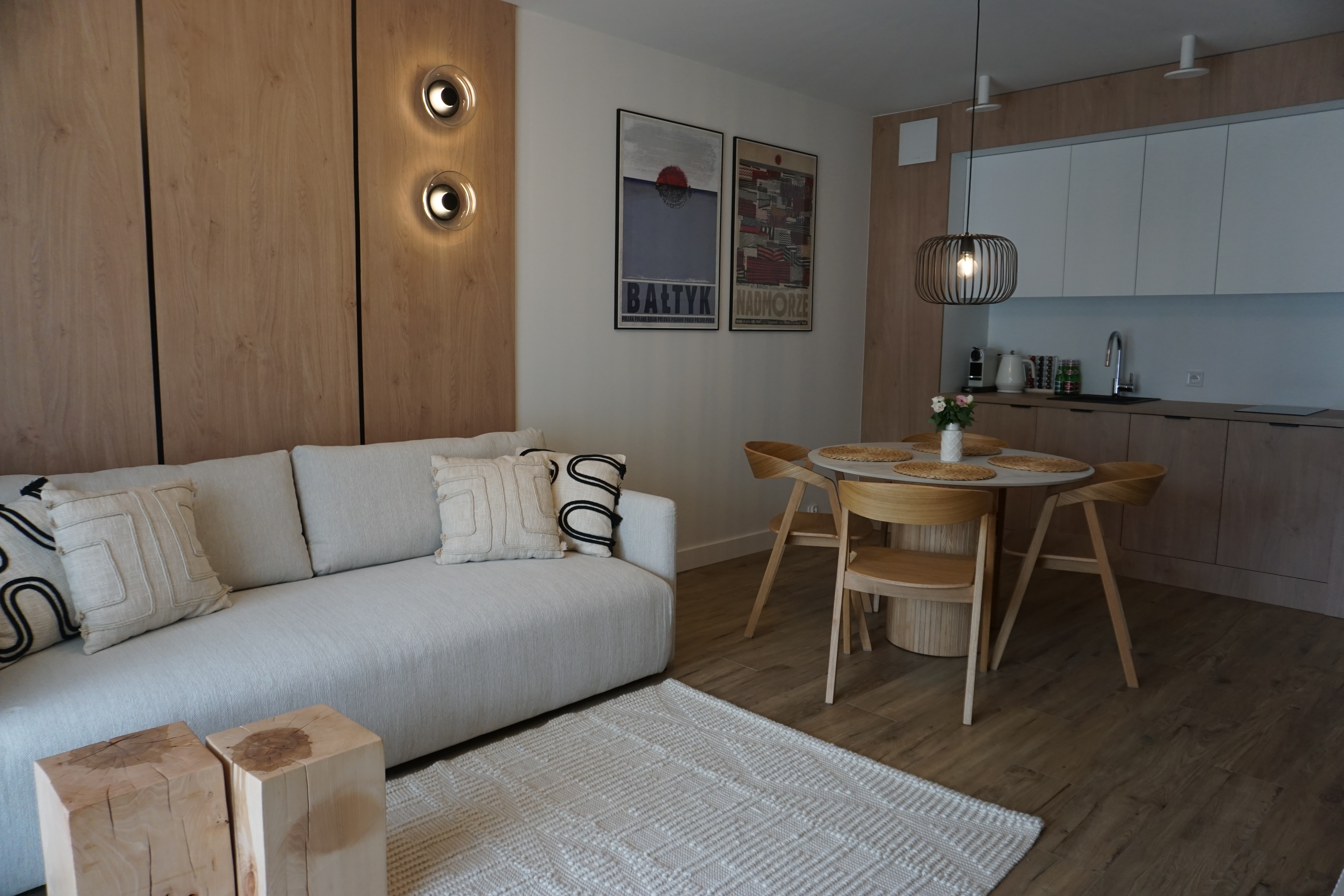 Widok z apartamentu na plażę Brzeźno